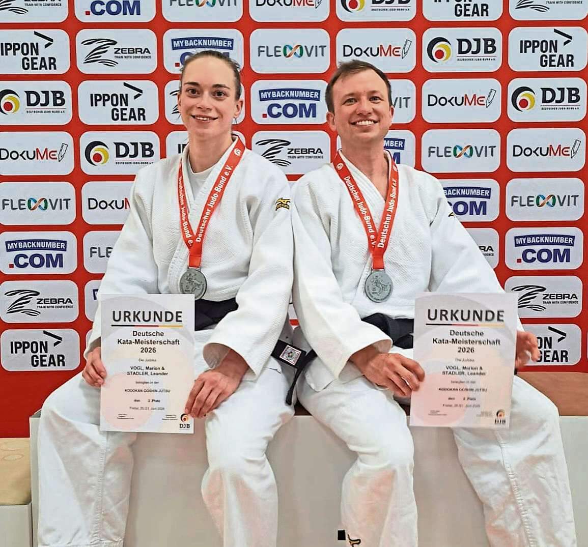Mitterfelser Judoka Vogl und Stadler sind deutsche Kata-Vizemeister